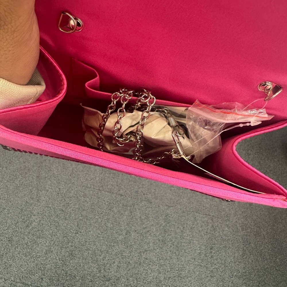 Pink Rhinestone Embellished Handbag - Picture 3 of 3